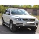 Пороги с площадкой алюминиевый лист 60 мм Технотек для Volkswagen Touareg 2002-2007