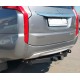 Фаркоп с хромированной накладкой для Mitsubishi Pajero Sport II 2008-2016, Mitsubishi Pajero Sport III 2016-2021 съемное крепление шара под американский квадрат