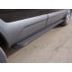 Пороги алюминиевые Slim Line Black ТСС для Audi Q5 2008-2016
