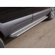 Пороги алюминиевые Slim Line Silver ТСС для Audi Q3 2011-2018