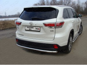 Защита заднего бампера 60 мм для Toyota Highlander № TOYHIGHL14-15