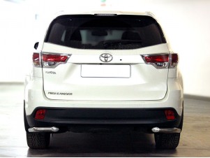 Защита заднего бампера "уголки" одинарные d-60 для Toyota Highlander 2014-2016 HYG2014_3