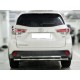 Защита заднего бампера радиусная двойная d-60+53 для Toyota Highlander 2014-2016