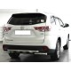 Защита заднего бампера d-60 с накладками для Toyota Highlander 2014-2016