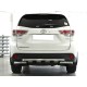 Защита заднего бампера d-60 с накладками для Toyota Highlander 2014-2016