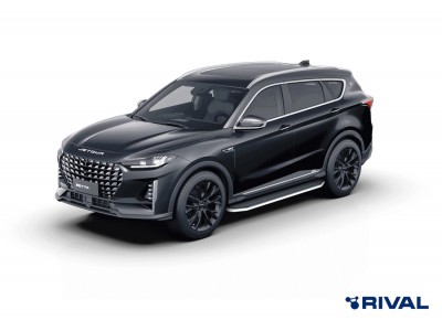 Пороги на автомобиль "Premium" Rival для Jetour X70 Plus, 2023-н.в., 180 см, 2 шт., алюминий