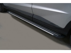 Пороги алюминиевые 'Slim Line Silver' 1720 мм для Jetour x70 plus 2WD 2020 – н.в.  JETX70PL23-03S
