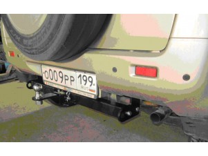 Фаркоп с хромированной накладкой для Suzuki Grand Vitara 3 двери 2005-2015 съемное крепление шара под американский квадрат №FA 0852-E(N)