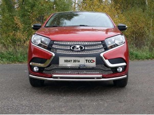 Защита передняя двойная 42-42 мм для Lada XRay № LADXRAY16-14