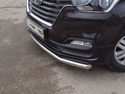 Защита переднего бампера 60 мм ТСС для Hyundai H-1 Starex 2019-2021