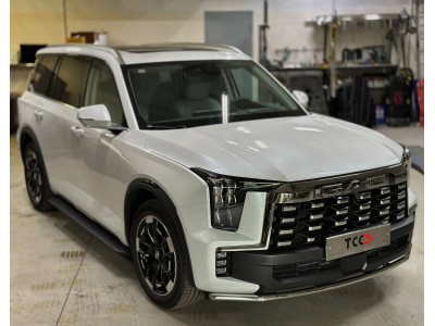 Пороги алюминиевые "Slim Line Black" 1920 мм для GAC GS8 2.0T 4WD 2025-н.в.