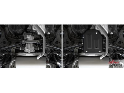 Защита редуктора (сталь) + комплект крепежа для Haval Jolion 2021-н.в. (V - 1.5T, МКПП, АКПП, 4WD)