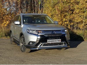 Защита переднего бампера 60 мм для Mitsubishi Outlander № MITOUT18-35