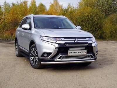 Решетка радиатора верхняя 12 мм для Mitsubishi Outlander 2018-2021