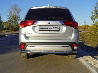 Защита заднего бампера 60 мм для Mitsubishi Outlander 2019-2021