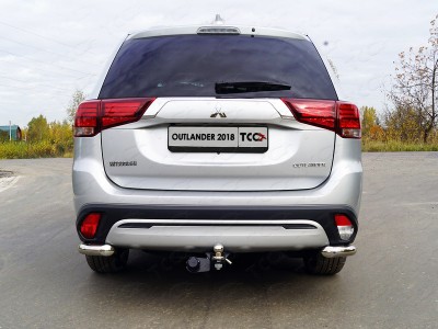 Защита задняя уголки 60 мм для Mitsubishi Outlander 2019-2021