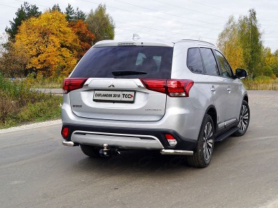 Защита задняя уголки 60 мм для Mitsubishi Outlander 2019-2021