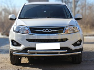 Защита передняя двойная 60-53 мм для Chery Tiggo 5 № CHT14_1.1