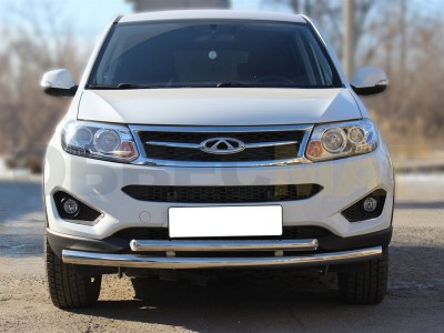 Защита передняя двойная 60-53 мм для Chery Tiggo 5 2014-2021
