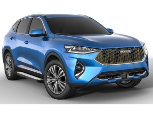 Пороги алюминиевые Rival Silver для Haval F7/F7x № F180AL.9403.1