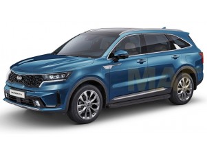 Пороги алюминиевые Rival Black для Kia Sorento № F180ALB.2806.1