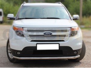 Защита переднего бампера 60 мм с подгибами для Ford Explorer № FE2013_1