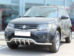 Защита переднего бампера Сити Гард 53-43 мм с защитой картера для Suzuki Grand Vitara № GVN13 6