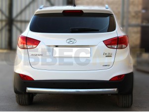 Защита заднего бампера овальная 76х40 мм для Hyundai ix-35 № HIX35_7
