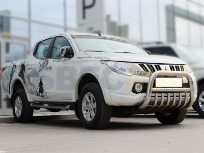 Кенгурин 76 мм с защитой картера 43 мм для Mitsubishi L-200 2015-2019