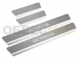 Накладки на пороги Rival, 4 шт для Skoda Octavia A8 № NP.5110.3