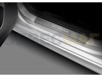 Накладки на пороги Rival, 4 шт для Skoda Octavia A8 2020-2021