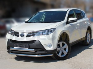 Защита переднего бампера 53 мм с четырьмя загибами для Toyota RAV-4 № TRN13_1.1