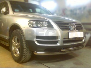Защита передняя двойная 60-53 мм для Volkswagen Touareg № WLT07_1.1