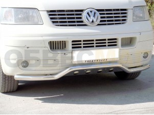 Защита переднего бампера Сити Гард с широкими отверстиями для Volkswagen T5 № WLT5 1.1