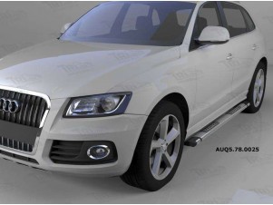 Пороги алюминиевые Emerald silver для Audi Q5 № AUQ5.78.0025