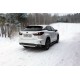 Защита заднего бампера овальная овал 75х42 мм ТСС для Lexus RX-200t/350/450h 2015-2021