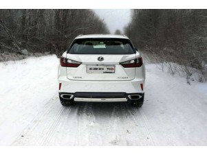 Защита заднего бампера овальная овал 75х42 мм для Lexus RX-200t/350/450h № LEXRX200t15-24