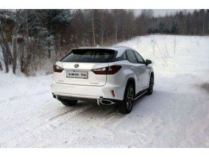 Защита заднего бампера 60-42 мм для Lexus RX-200t/350/450h № LEXRX200t15-25