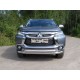 Защита передняя двойная 76-75 мм ТСС для Mitsubishi Pajero Sport 2016-2020
