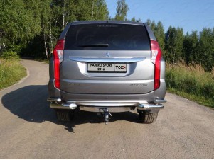 Защита задняя двойные уголки 76-42 мм для Mitsubishi Pajero Sport № MITPASPOR16-21