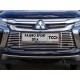 Решетка радиатора 12 мм с парктроником ТСС для Mitsubishi Pajero Sport 2016-2020