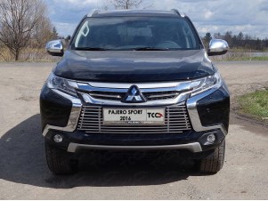 Решетка радиатора 12 мм для Mitsubishi Pajero Sport № MITPASPOR16-30