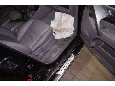 Пороги алюминиевые Emerald Black Турция для BMW X4 2014-2018