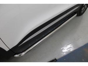 Пороги с площадкой (нерж. лист) 60,3 мм для Chery Tiggo 7 PRO MAX 4WD 2025-н.в. №CHERTIG7PM25-12