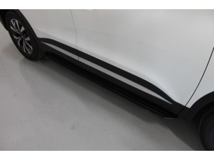 Пороги алюминиевые "Slim Line Black" 1720 мм для Chery Tiggo 7 PRO MAX 4WD 2025-н.в. №CHERTIG7PM25-15B