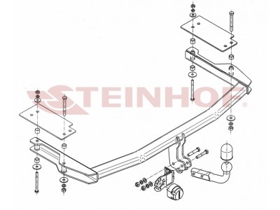 Фаркоп Steinhof шар A на седан и хетчбек для Mazda 6 2002-2007