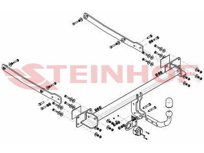 Фаркоп Steinhof шар A на купе для Mercedes-Benz C-Class W204/E-Class W212 2009-2021