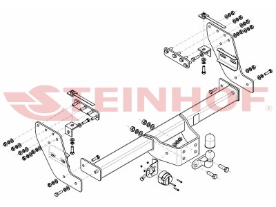 Фаркоп Steinhof шар F для Mitsubishi L200 2015-2021