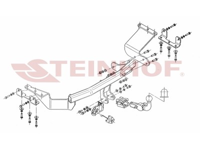 Фаркоп Steinhof шар BMA съёмный для Mitsubishi Outlander/Citroen C-Crosser/Peugeot 4007 2006-2013