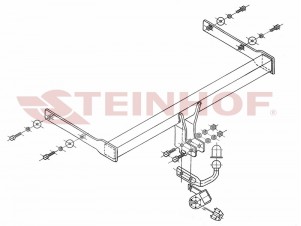 ТСУ Фаркоп Steinhof шар A на лифтбек для Skoda Octavia A5 № S-341